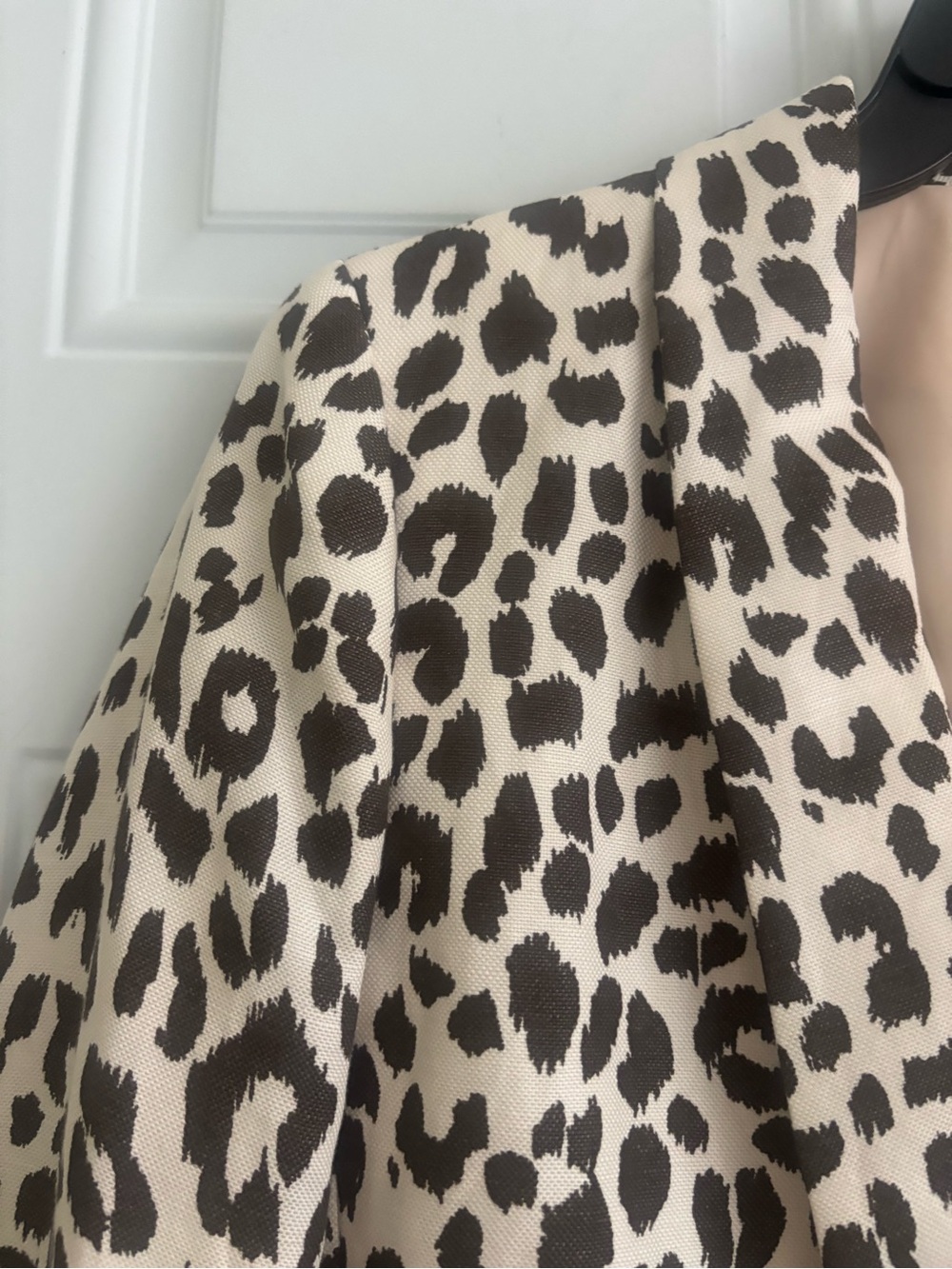 J. Crew Cream and Black Leopard Print Lightweight Blazer, Size 6 - Picture 7 of 15